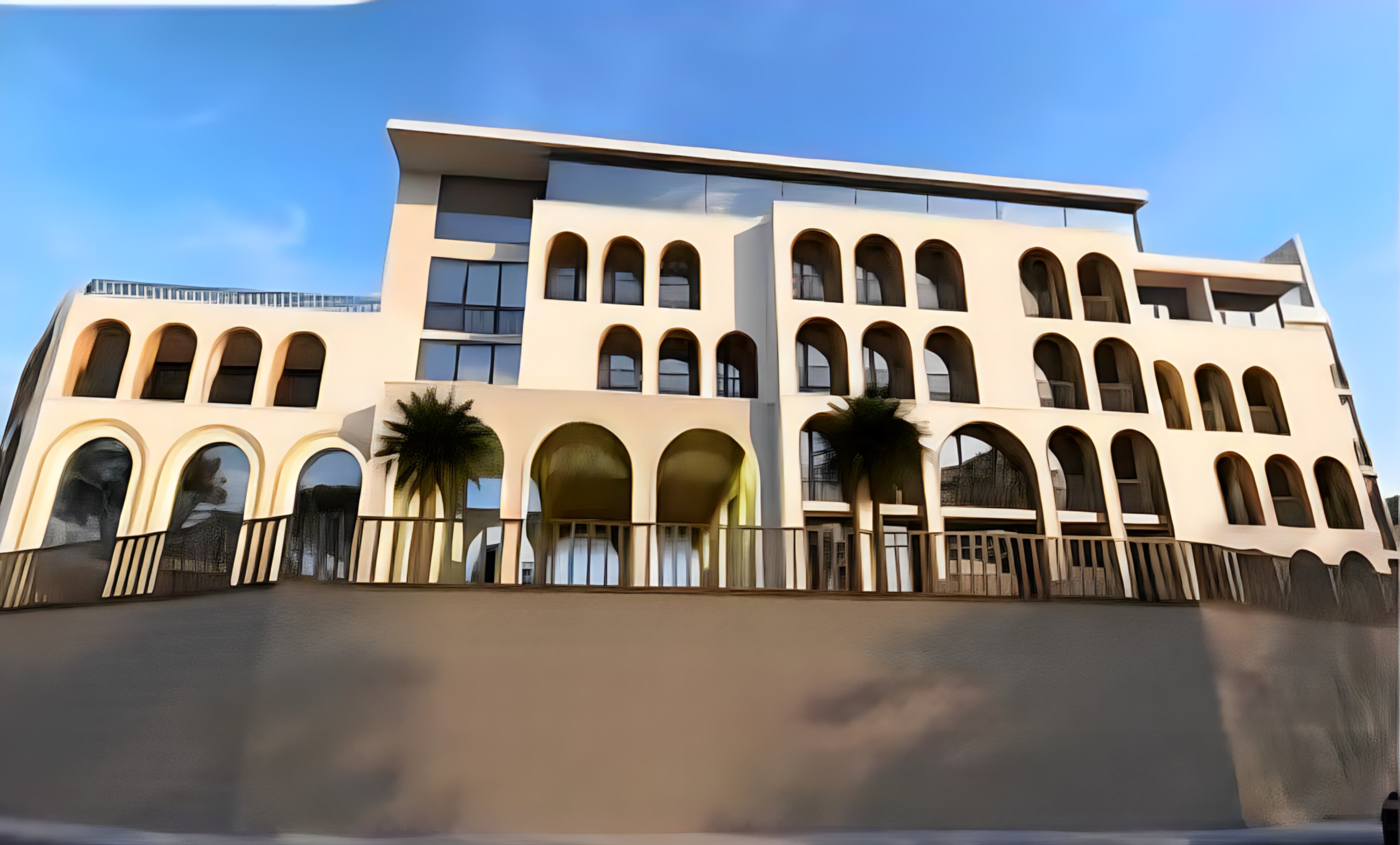 Daytime elevation render of Social Hub Bar & Restaurant