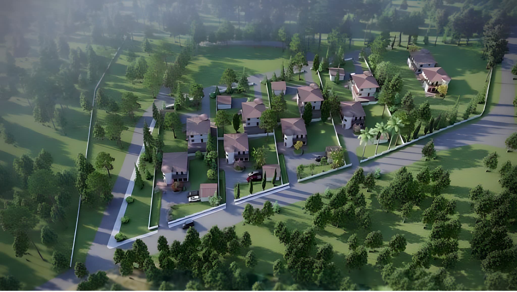 Aerial layout of the Nyaung Ni housing project