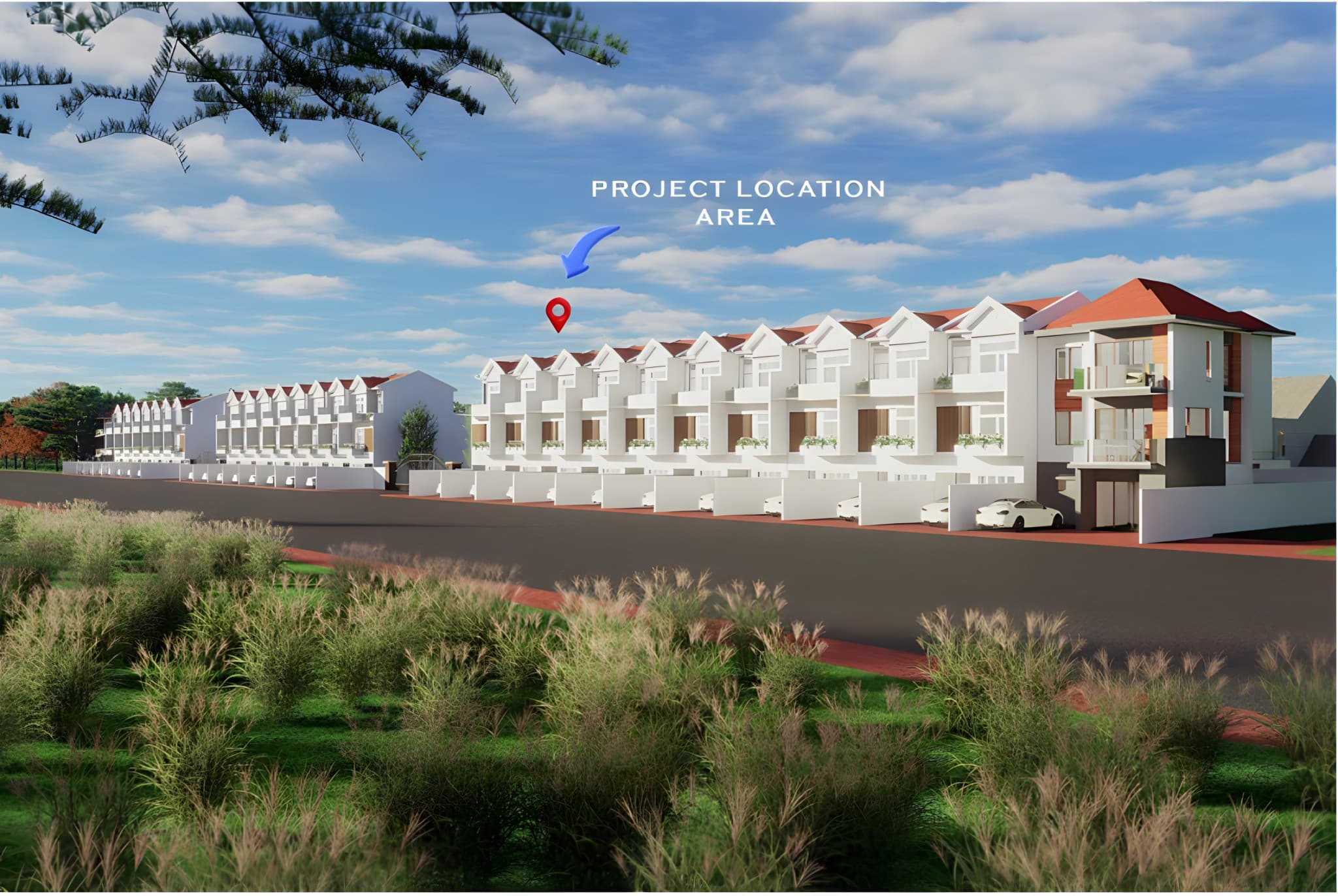Rendering of the Taunggyi Vista Project townhomes